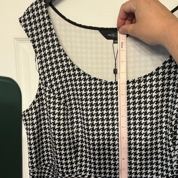 Michel Studio Black and White Checkered Midi Dress - Picture 10 of 13